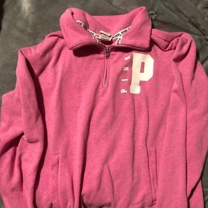 pink half zip jacket